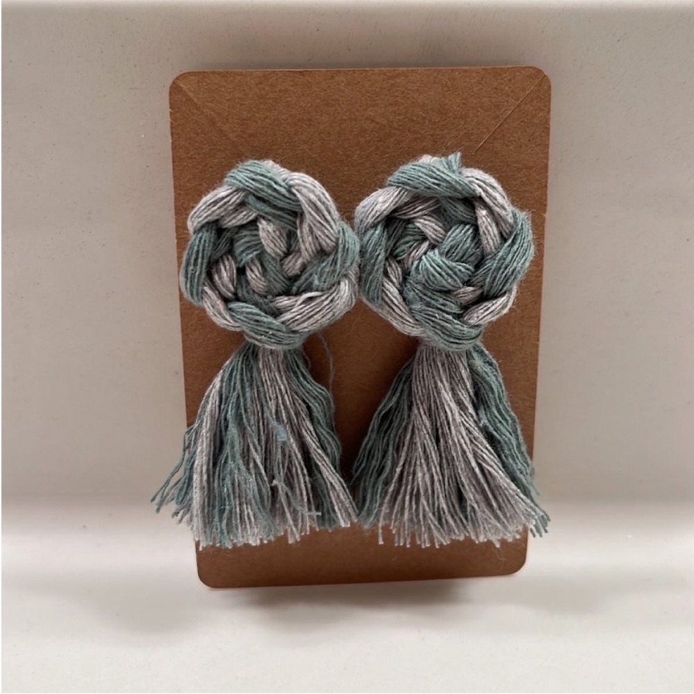 Handmade Braided Tassel Earrings